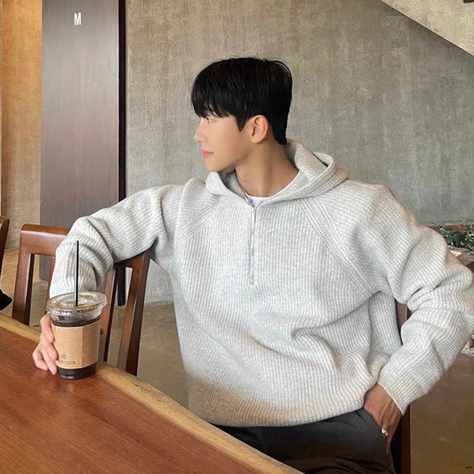 Felpa con cappuccio TAEGU Semi Zip